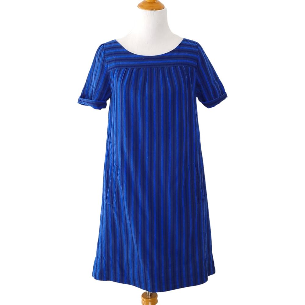 Anthropologie HD in Paris Cerulean Stripes Shift Dress Summer Relaxed Women 2